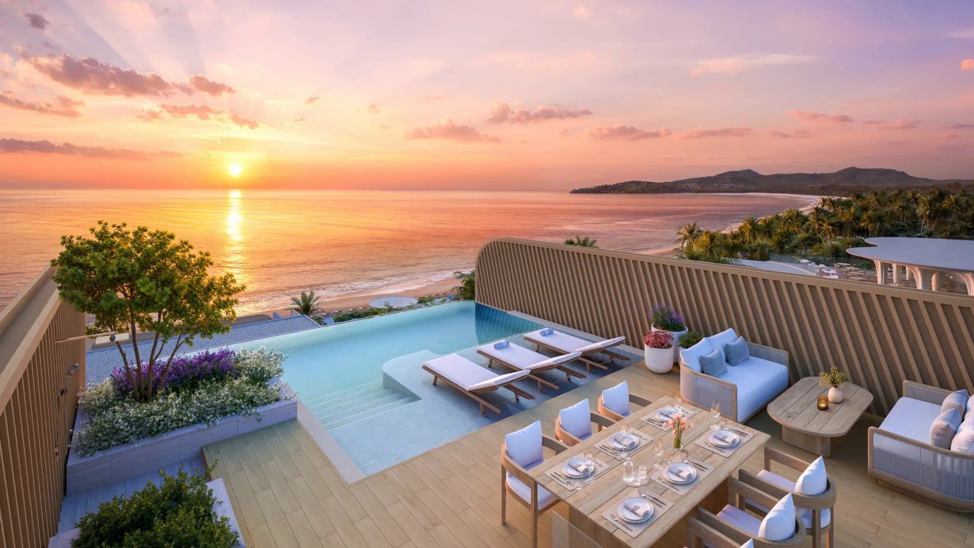 Banyan Tree Beach Residences varuna — Rooftop pool and sunset terrace