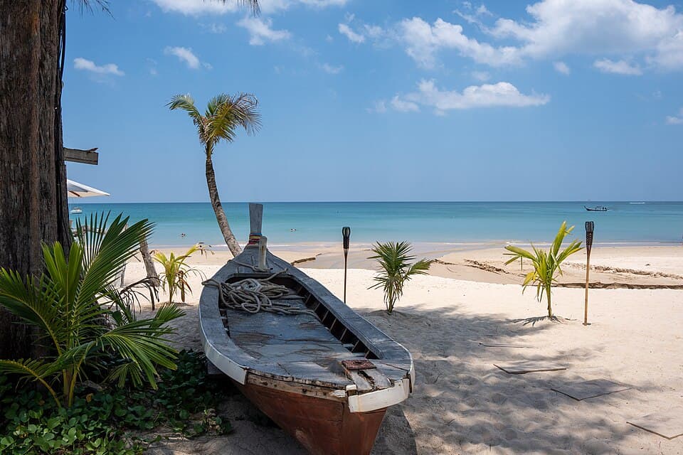 A boat on Bang Tao Beach, Phuket