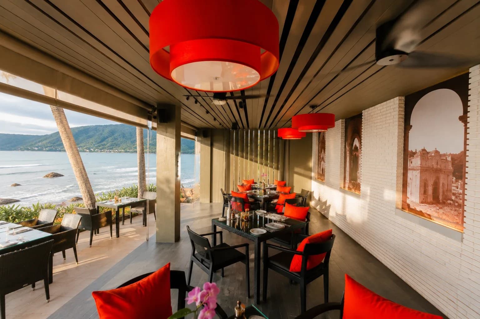 Covered terrace overlooking Patong Bay at La Gritta