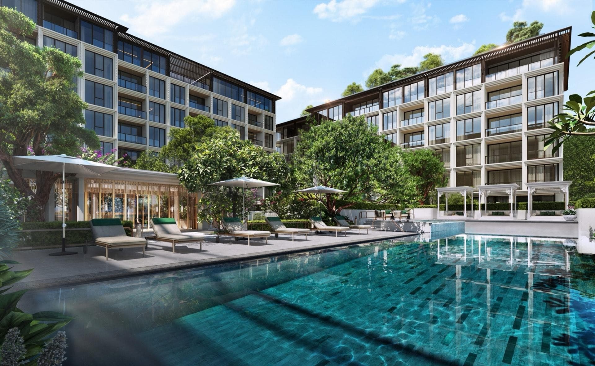 The Residences at InterContinental Phuket Resort — Residential pool courtyard