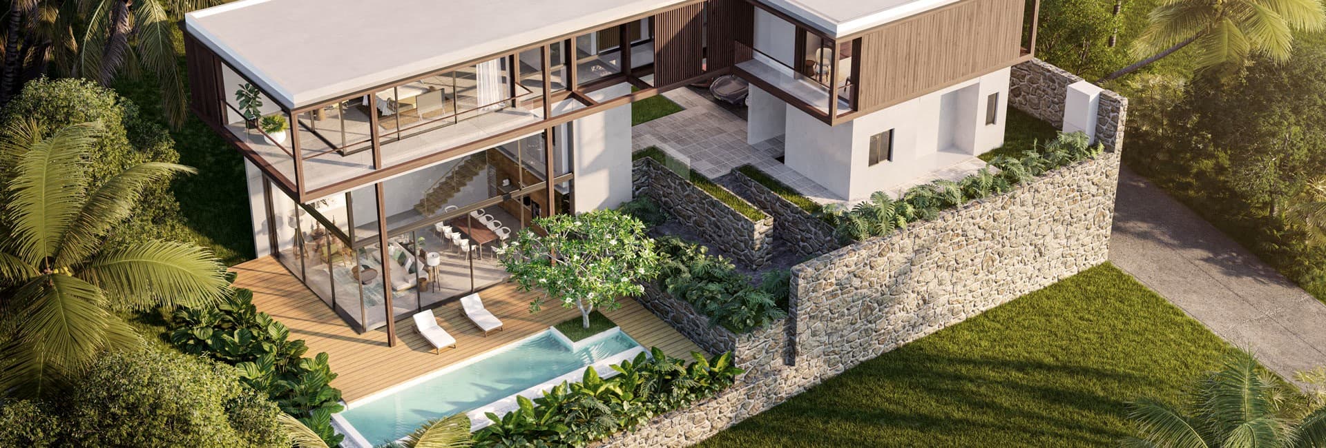 Kiara Reserve — Villa architecture and private pool
