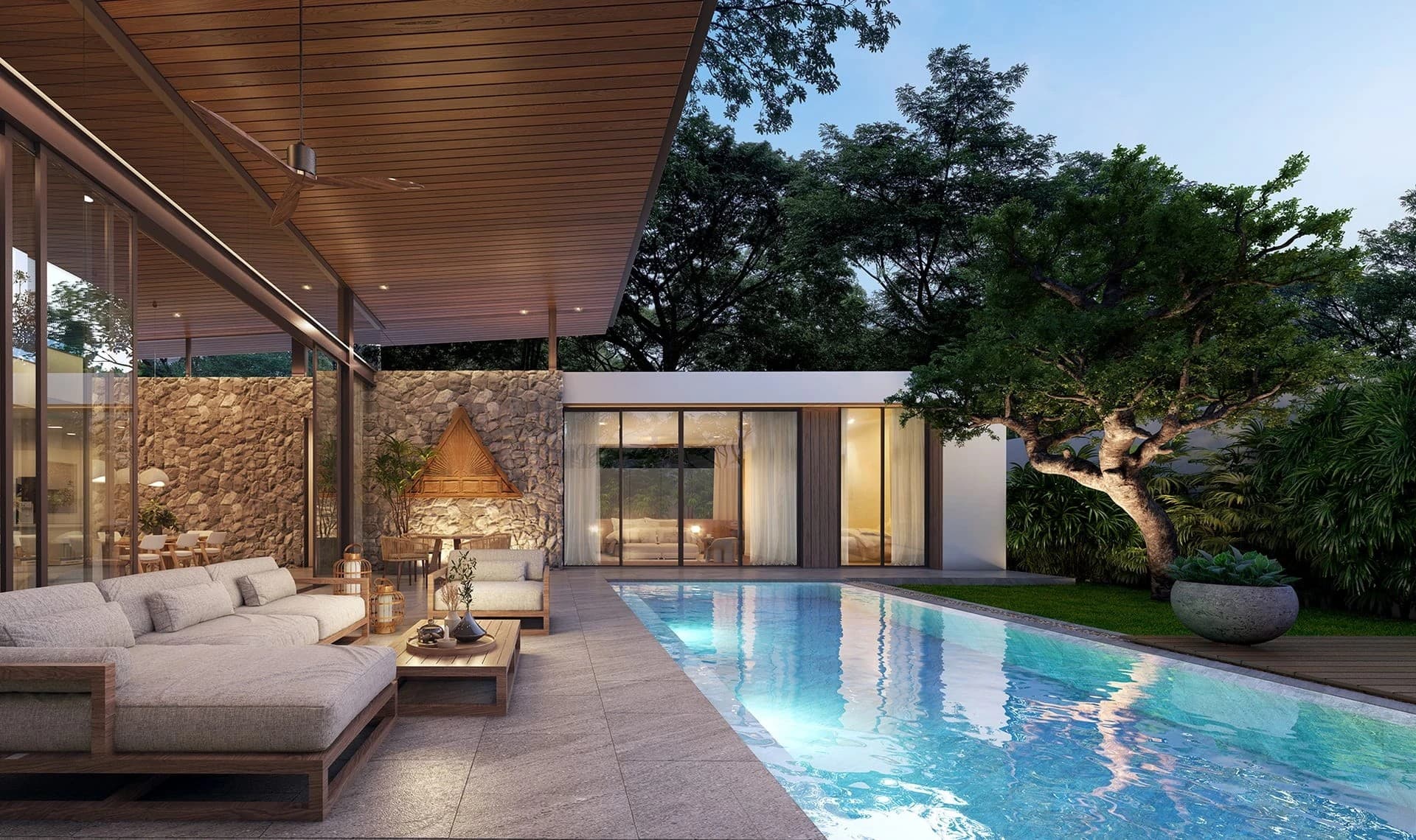 MONO Champaca — Covered terrace and private pool
