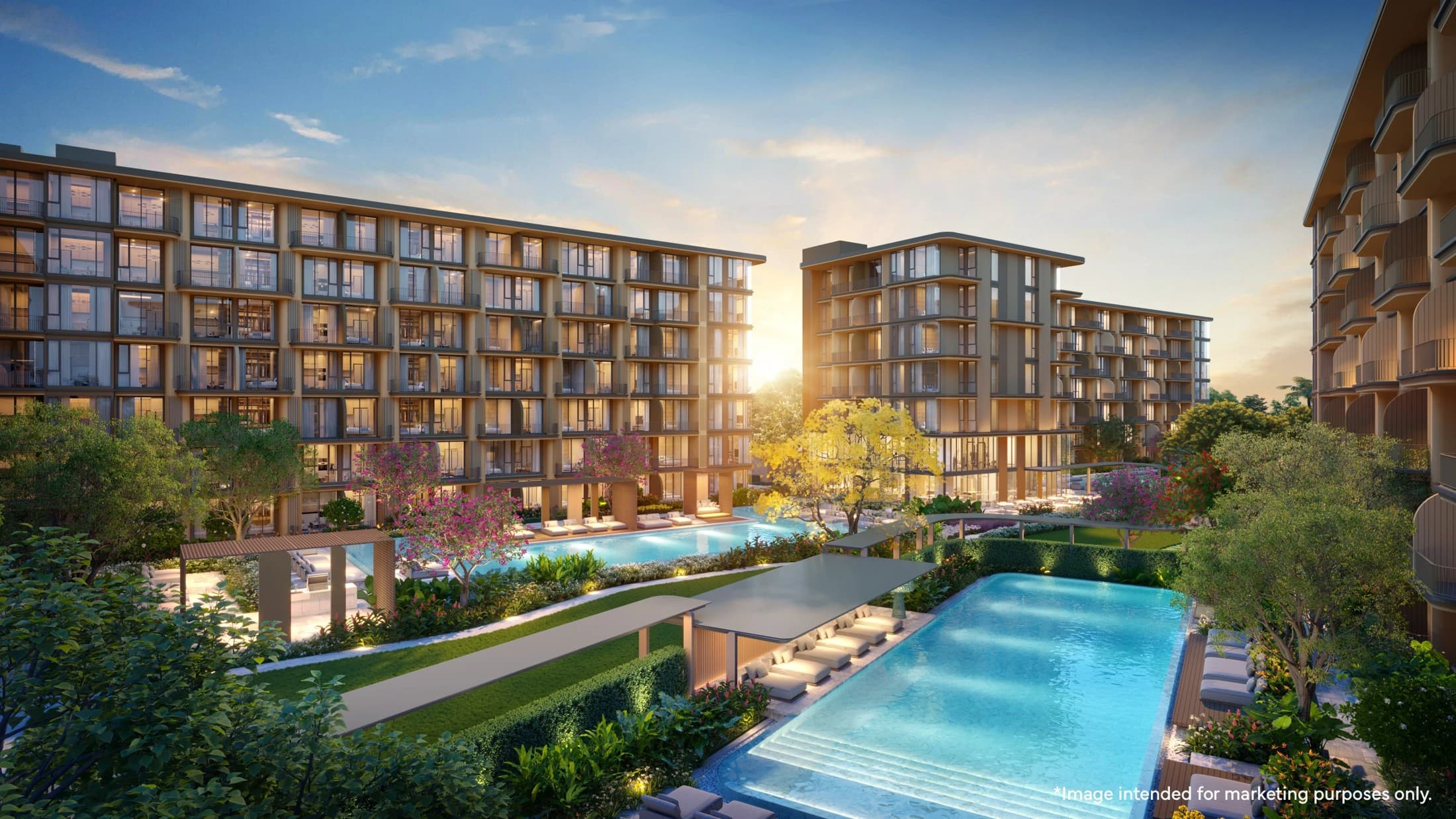 PEYLAA Phuket — Landscaped courtyard and pools