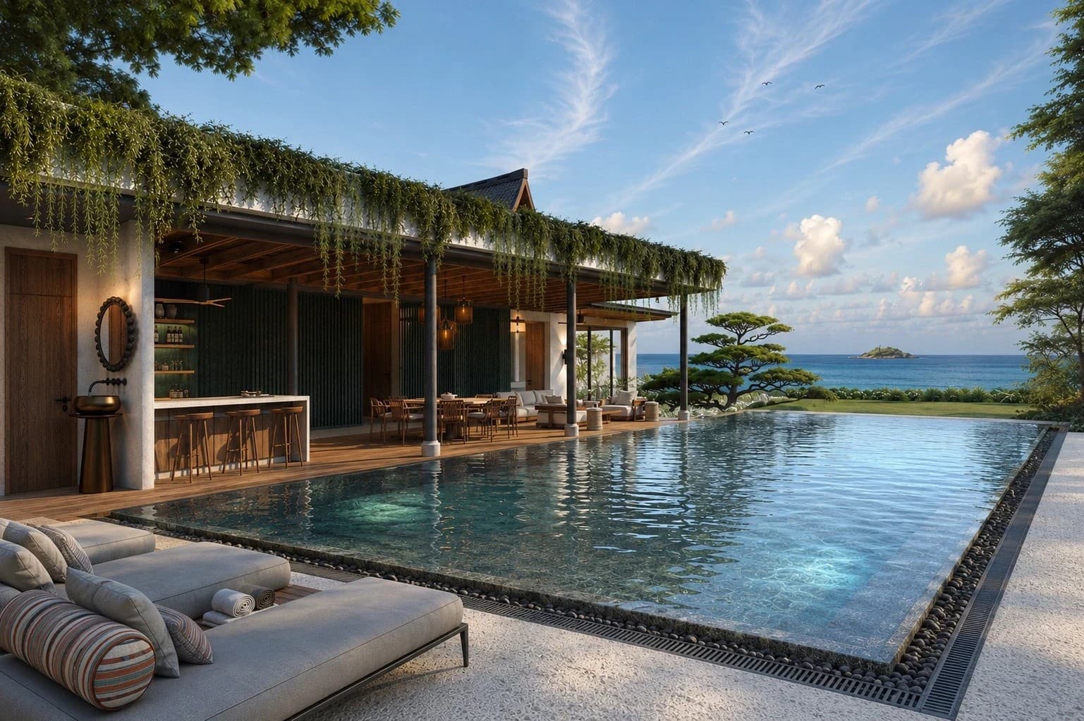 Punyisa Oceana — Beach-facing pavilion and private pool