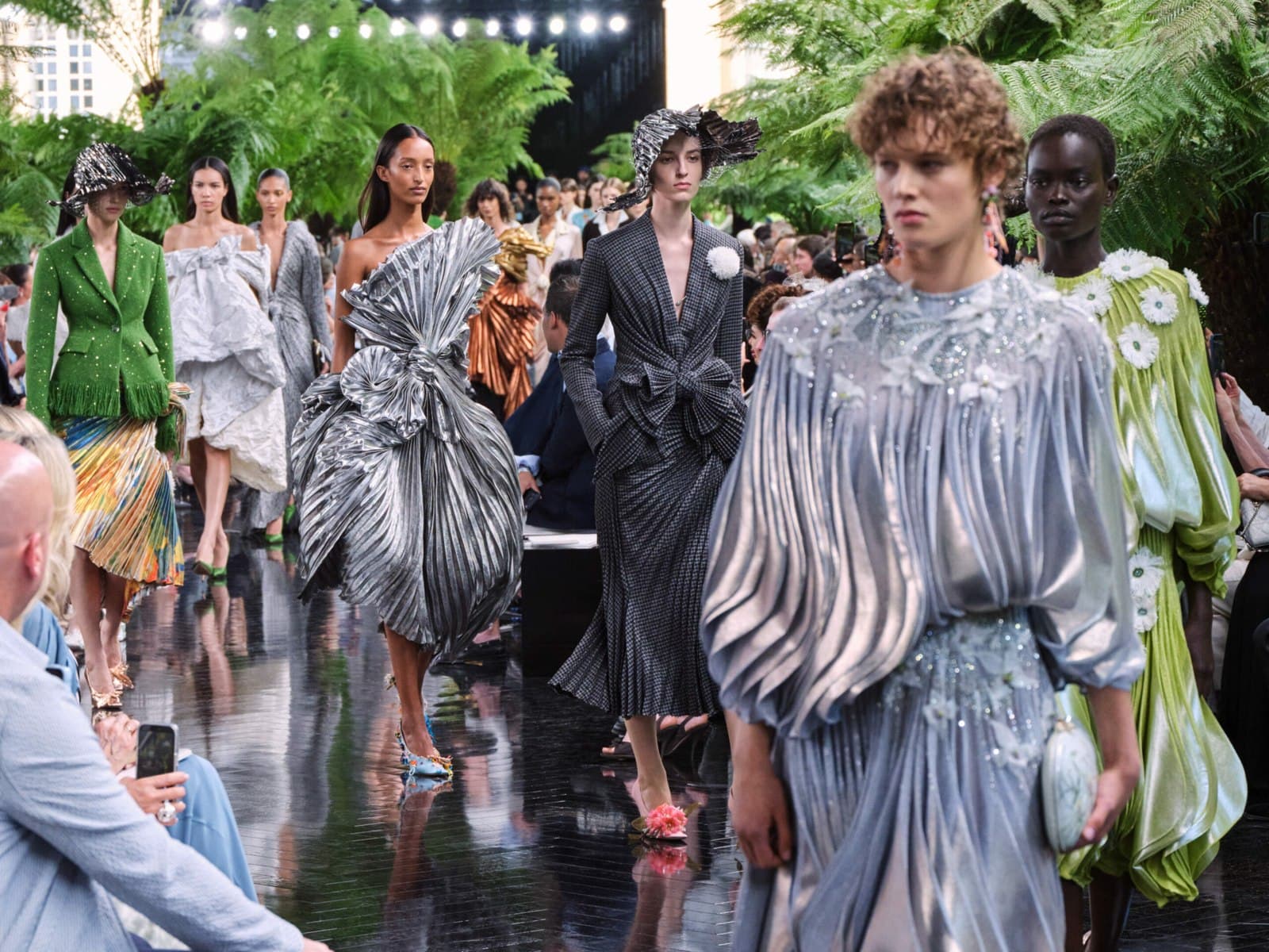 Models at the Dior Fall/Winter 2026–2027 couture finale